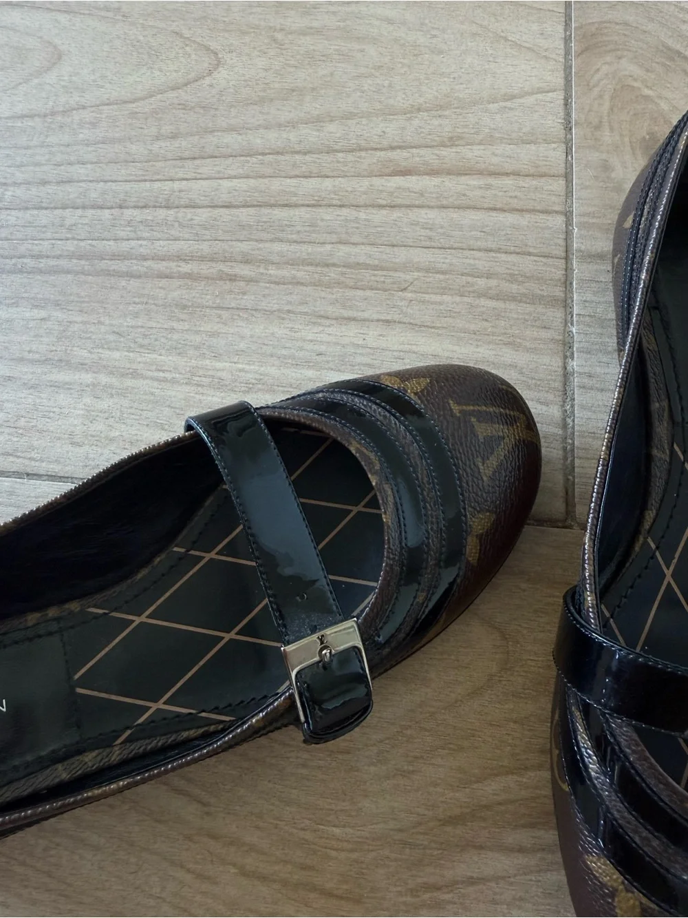 Louis Vuitton Brown Monogram Mary Jane Ballerina Flats Quiet Luxury Parisian